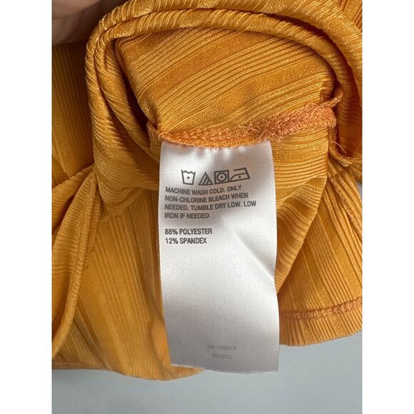 Iman Womens Mustard Sleeveless Ribbed Tank Top S - Picture 4 of 5